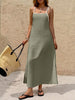 Spaghetti Strap Maxi Dress with Contrasting Trim test