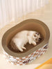 Wear-Resistant Cat Scratching Lounge Bed with Cartoon Design test