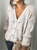 Openwork Button Up Long Sleeve Cardigan test