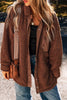Fuzzy Snap Down Dropped Shoulder Jacket test