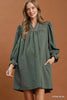 Umgee Textured Puff Sleeve Mini Dress test