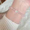 925 Sterling Silver Crystal Bead Flower Bracelet test