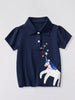Children's Unicorn & Stars Embroidered Polo test