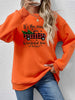 Graphic Round Neck Long Sleeve Sweatshirt test