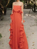Ruffled Strapless Pleated Maxi Dress test