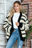 Striped Contrast Open Front Long Sleeve Cardigan test