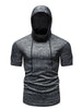 Men's Heathered Short Sleeve Hooded T-Shirt test