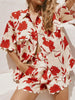 Floral Print Scalloped Edge Top and Shorts Set test