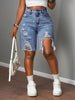 Distressed Rhinestone Denim Shorts test