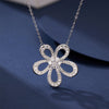 925 Sterling Silver Flower Pendant Necklace test