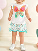 Children's Butterfly Ruffle Sleeve Top and Animal Print Shorts Set test