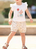Children's Mouse Ruffle Sleeve Top & Floral Print Shorts Set test