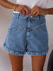 High-Waisted Denim Shorts