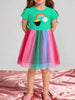 Children's Rainbow Graphic Tulle Dress test