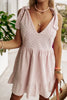 Embroidered Eyelets Ruffled Hem Sleeveless Mini Dress test