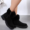 Suede Faux Fur Boots with Side Zipper test