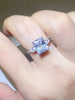 3 Carat Moissanite 925 Sterling Silver Square Shape Ring test
