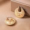 18K Gold-Plated Alloy Crescent Moon Hoop Earrings test