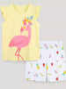 Children's Ruffled Flamingo Top and Fruit Print Shorts Set test