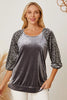 Leopard Round Neck Half Sleeve Blouse test