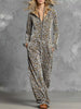Leopard Zip-Front Hooded Jumpsuit test