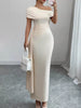One-Shoulder Ruched Maxi Dress test