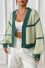 Contrast Open Front Long Sleeve Cardigan test