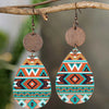 Geometric Wooden Teardrop Earrings test