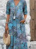 Full Size Printed V-Neck Half Sleeve Dress Plus Size test
