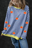 Pumpkin Striped Long Sleeve Sweatshirt test