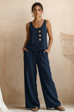 Women's Sleeveless Tank Top & Pants Two-Piece Set
