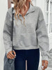 Textured Half Zip Long Sleeve Sweatshirt test