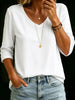 Full Size V-Neck Half Sleeve T-Shirt Plus Size test