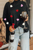 Valentine’s Day Heart Patched Turtleneck Long Sleeve Top test