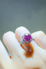 2 Carat Moissanite 925 Sterling Silver Flower Shaper Ring test