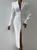 Button-Down Blazer Dress with Cut-out Waist test