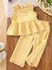 Children's Gingham Ruffle Trim Sleeveless Top & Pants Set test