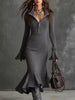 Full Size Quarter-Zip Mermaid Hem Knit Dress Plus Size test