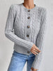 Cable Knit Button-Up Cardigan test