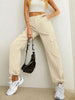 High-Waisted Cargo Pants with Drawstring Cuffs test