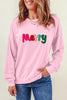 MERRY Round Neck Long Sleeve Sweatshirt test