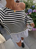 Boat Neck Striped Long Sleeve T-Shirt test