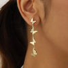 18K Gold-Plated Alloy Butterfly Earrings test