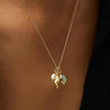 14K Gold-Plated Natural Crystal Conch Pendant Necklace test