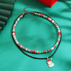 PU Leather Cord Necklace with Christmas Santa Pendant test