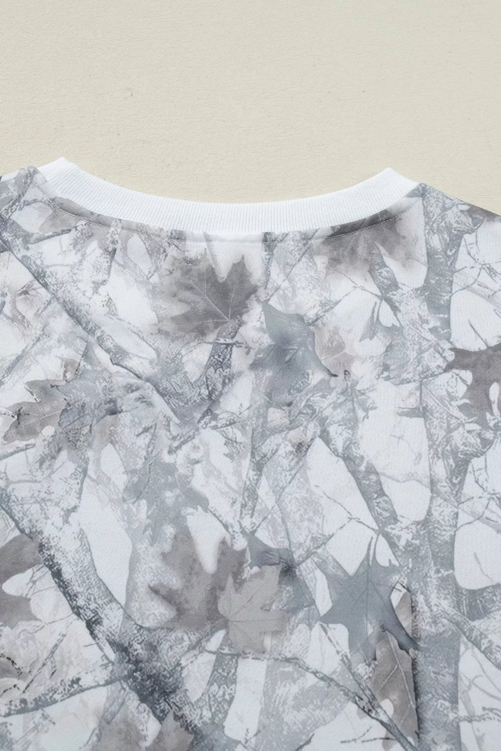 Abstract Woodland Camo Print Baggy Pullover Drawstring Shorts Set - Shopimist