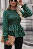 Perfee Smocked Flounce Sleeve Layered Blouse test