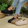 Rhinestone Round Toe Slip-Ons test