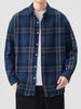Men's Plus Size Casual Plaid Button Up Shirt test