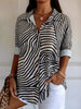 Plus Size Abstract Zebra Print Button-Down Shirt test
